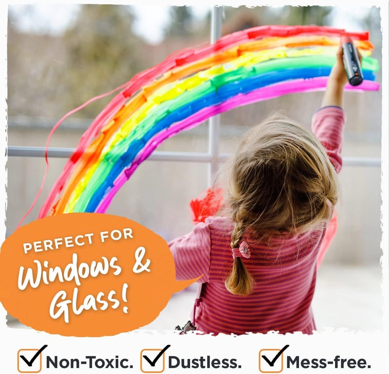 Chalkola 8 Washable Window Markers for Cars - 15mm Jumbo, 3 in 1 Nib, 28g Ink - Liquid Chalk Markers for Chalkboard, Blackboard, Glass, Bistro, Auto, Menu Board - Loved by Teachers, Kids, Artists, Businesses - Image 5